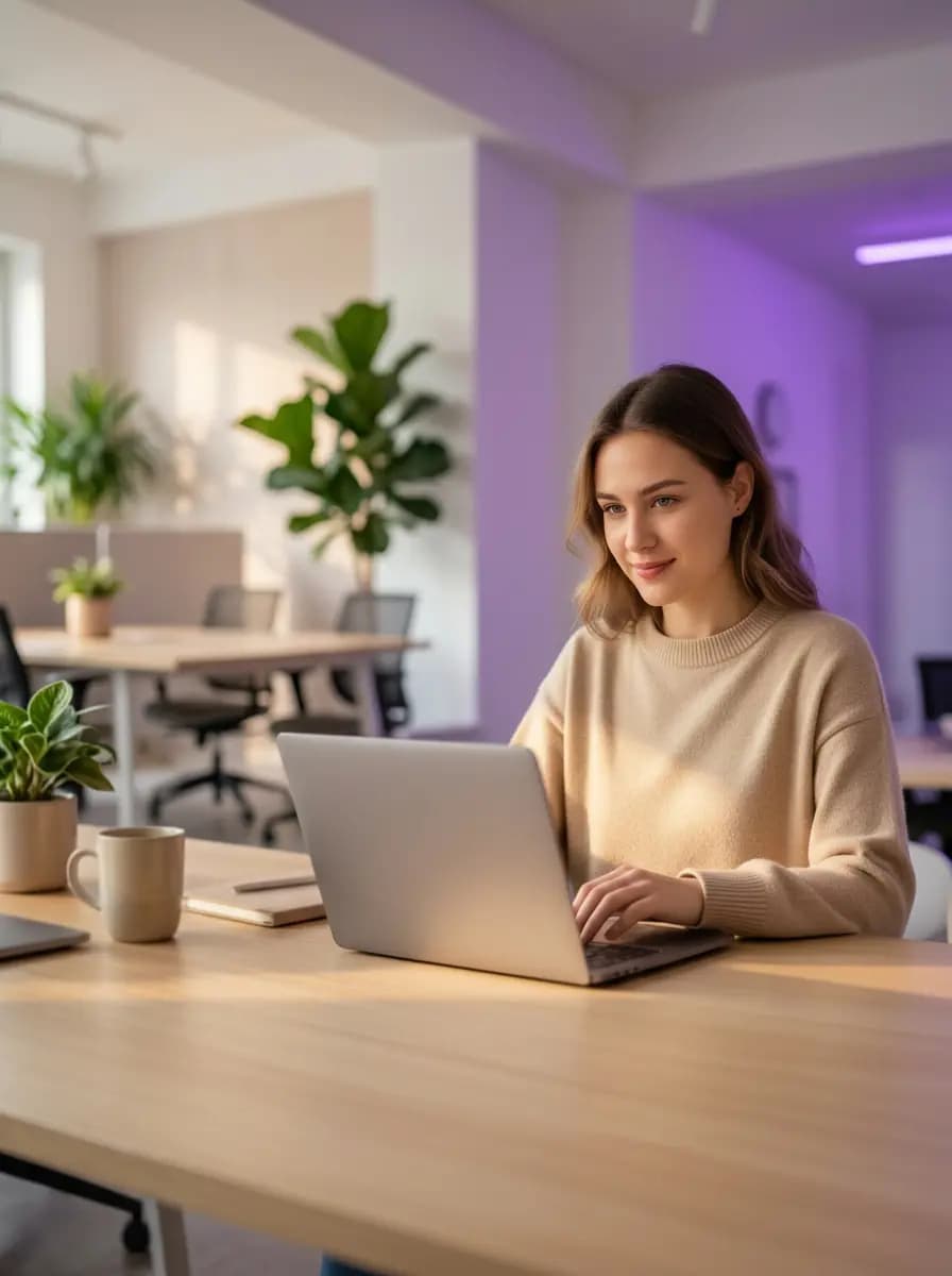 Freelancer working with laptop and coffee